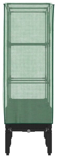 Rattan megjelenésű magaságyás melegháztakaróval 80x40x140 cm