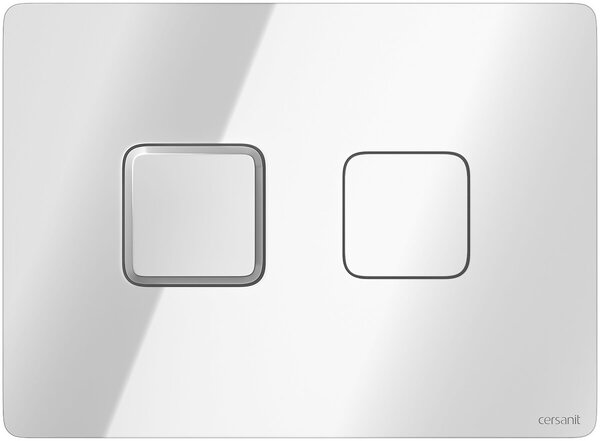 Cersanit City, System50 PNEU süllyesztett keret + függő WC csésze City Square CleanOn + króm gomb Circle, S701-776