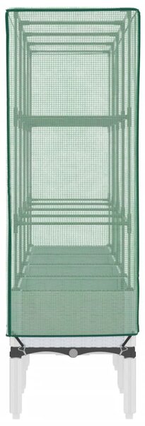 Rattan megjelenésű magaságyás melegháztakaróval 160x40x140 cm