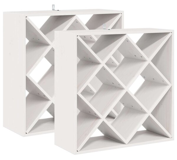 Borágas 2 pcs Fehér 62 x 25 x 62 cm Tömör fenyőfa