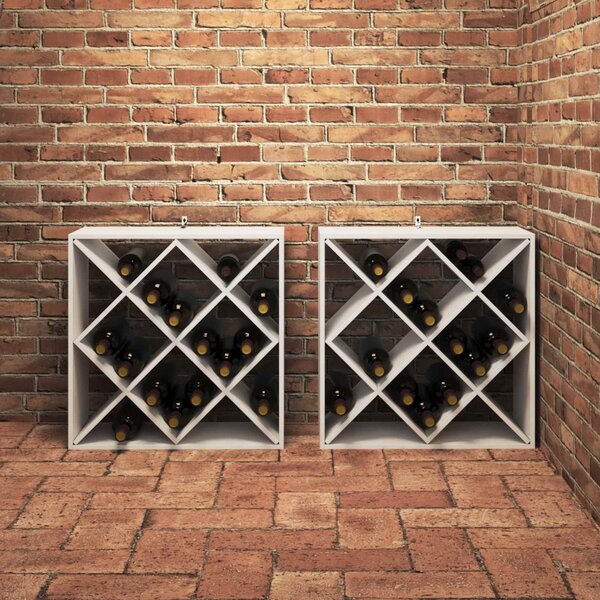 Borágas 2 pcs Fehér 62 x 25 x 62 cm Tömör fenyőfa