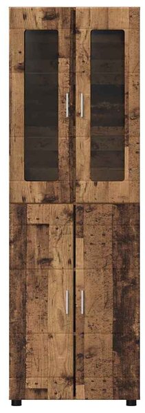 Magasfiú polcokkal FLORIN Öreg fa 60 x 35 x 182 cm Faanyag