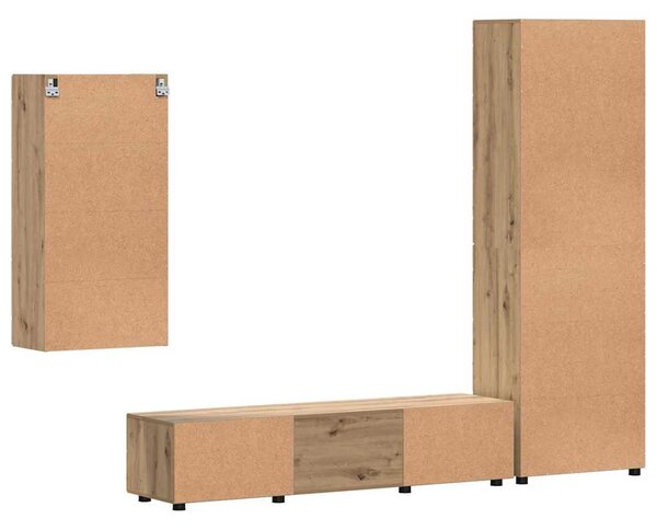 TV szekrény garnitúra FLORIN 3 pcs Artisan tölgy Faanyag