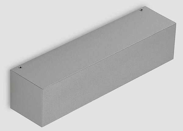 Lucande Lengo LED kültéri falilámpa, 25 cm, ezüst, lefelé irányuló fény, 3 000 K, Alu / szürke / cink, Alumínium, Modern