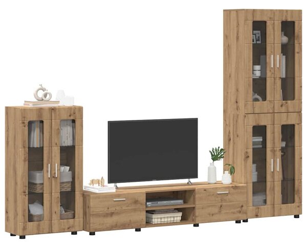 TV szekrény garnitúra FLORIN 3 db Artisan tölgy Szerelt Fa