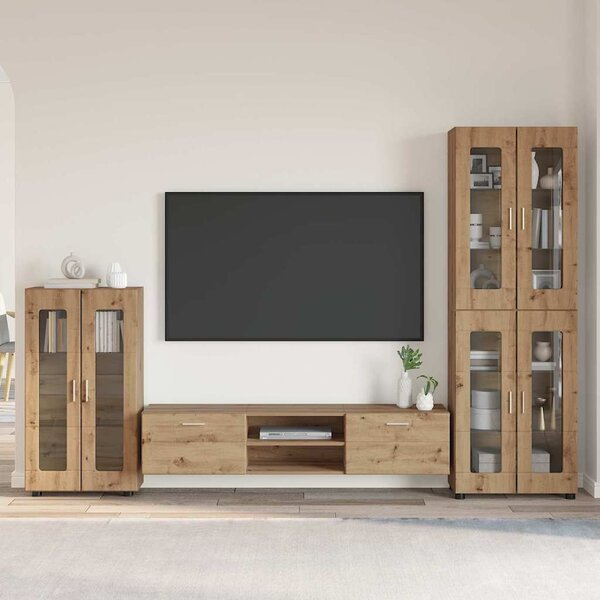 TV szekrény garnitúra FLORIN 3 db Artisan tölgy Szerelt Fa