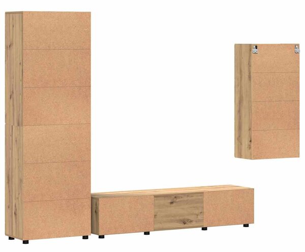 TV szekrény garnitúra FLORIN 3 pcs Artisan tölgy Faanyag