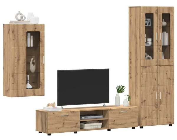 TV szekrény garnitúra FLORIN 3 pcs Artisan tölgy Faanyag