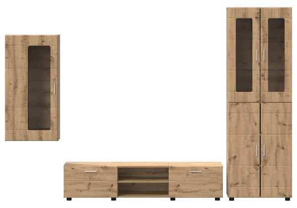 TV szekrény garnitúra FLORIN 3 pcs Artisan tölgy Faanyag