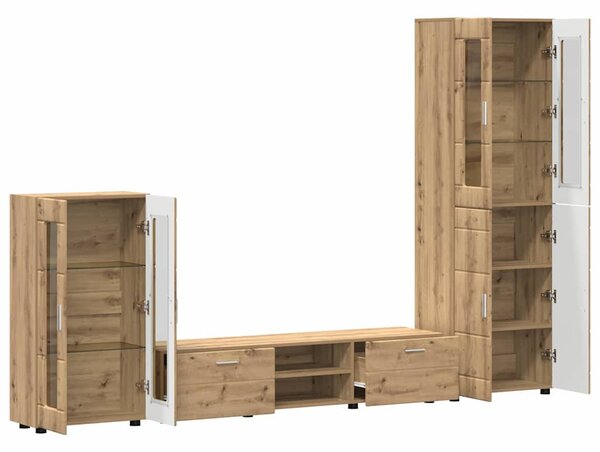 TV szekrény garnitúra FLORIN 3 pcs Artisan tölgy Faanyag