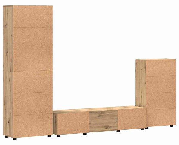 TV szekrény garnitúra FLORIN 3 pcs Artisan tölgy Faanyag