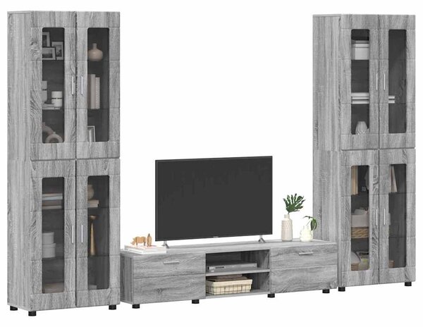 TV szekrény garnitúra FLORIN 3 pcs Szürke Sonoma Faanyag