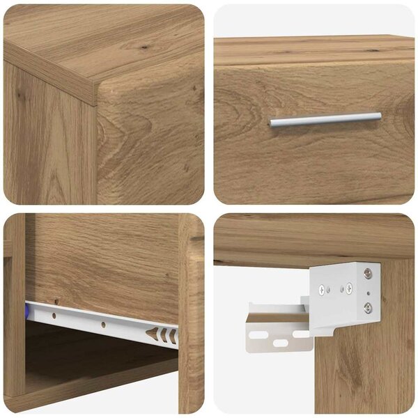 TV szekrény garnitúra FLORIN 3 pcs Artisan tölgy Faanyag