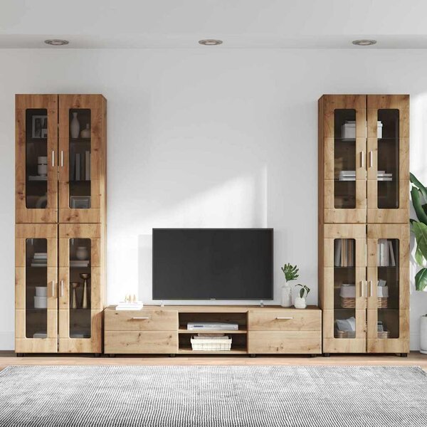 TV szekrény garnitúra FLORIN 3 db Artisan tölgy Szerelt Fa