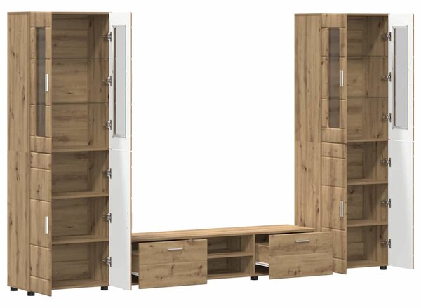 TV szekrény garnitúra FLORIN 3 pcs Artisan tölgy Faanyag