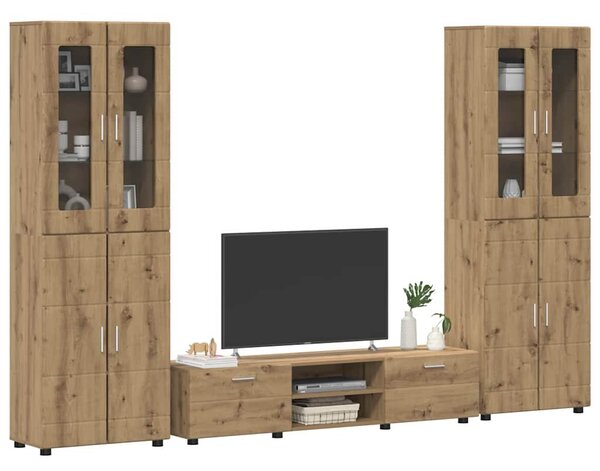 TV szekrény garnitúra FLORIN 3 pcs Artisan tölgy Faanyag