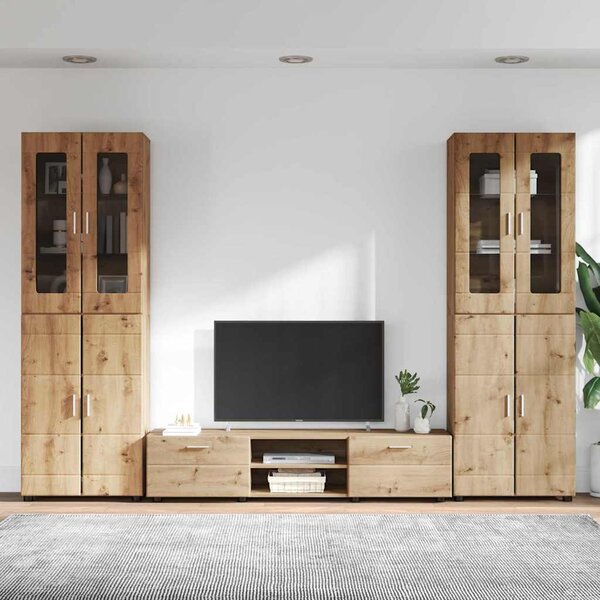 TV szekrény garnitúra FLORIN 3 pcs Artisan tölgy Faanyag