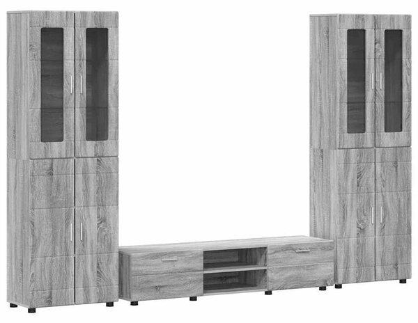 TV szekrény garnitúra FLORIN 3 pcs Szürke Sonoma Faanyag