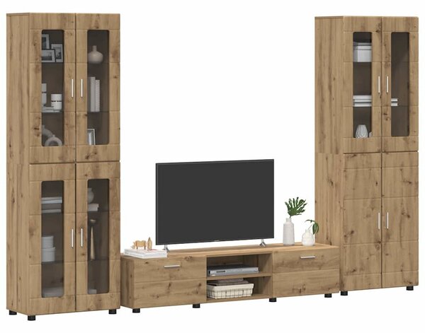 TV szekrény garnitúra FLORIN 3 pcs Artisan tölgy Faanyag