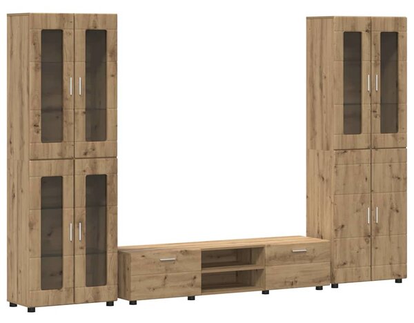 TV szekrény garnitúra FLORIN 3 pcs Artisan tölgy Faanyag