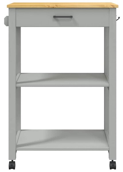 MONZA tömör fenyőfa konyhai kocsi 60 x 40 x 88,5 cm