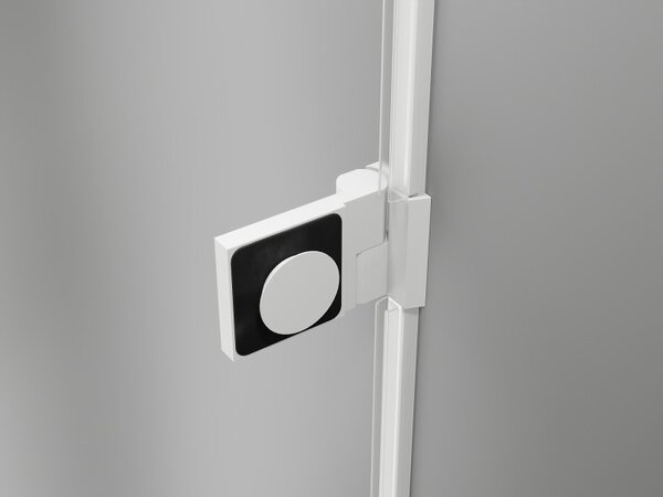 Mexen, Mexen Lunar-B Forgós bal oldali zuhanyajtó 60 cm, átlátszó, fehér - 832-060-000-20-00-L
