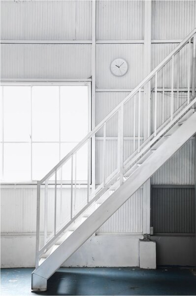 Lemnos LINES SEIKO szürke-fehér hangtalan falióra