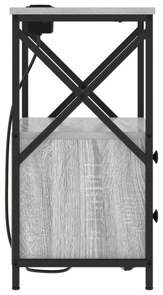 Éjjeliszekrény 2 pcs Szürke Sonoma 40 x 31 x 60 cm Faanyag