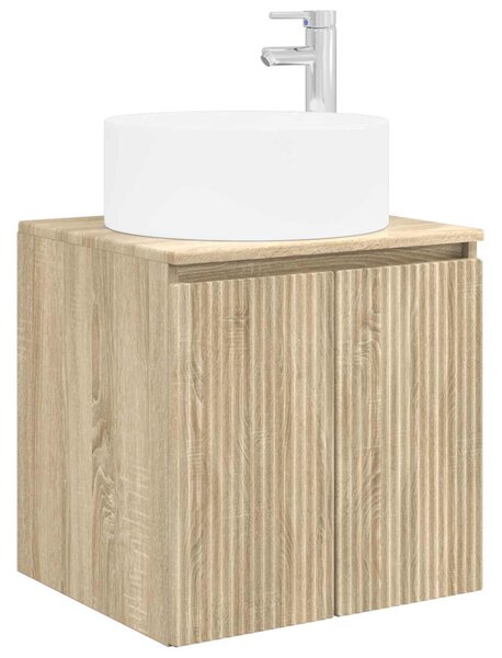Fürdőszobai Szekrény Szett 4 pcs Sonoma Tölgy