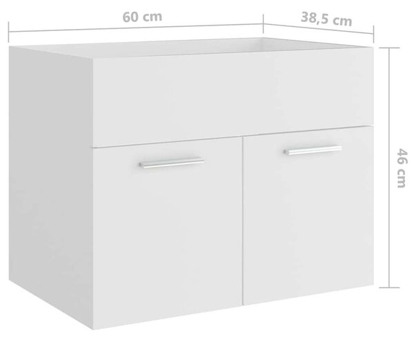 Modern Fehér Fürdőszoba Bútorszett - 60 cm