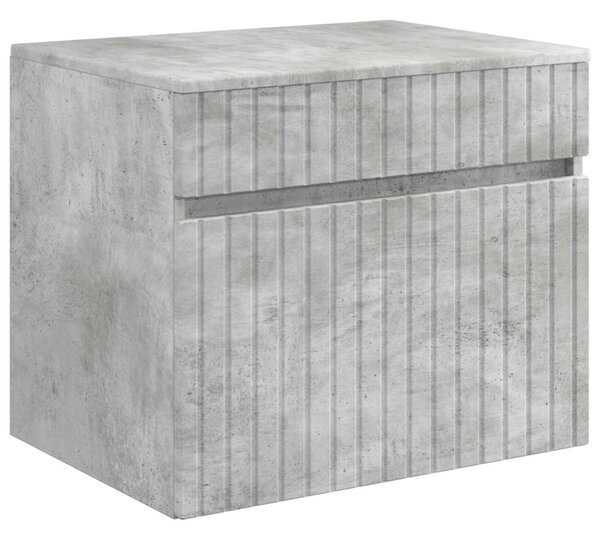 Fürdőszobai Szekrény Szett 4 pcs Betonszürke 100 x 14,5 x 70 cm
