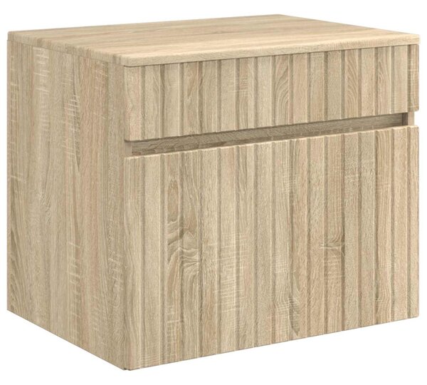 Fürdőszobai Szekrény Szett 4 pcs Sonoma Tölgy