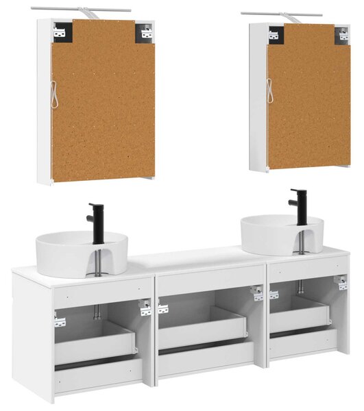 Fürdőszobai Szekrény Szett 5 pcs Fehér 50 x 14,5 x 70 cm