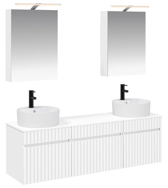 Fürdőszobai Szekrény Szett 5 pcs Fehér 50 x 14,5 x 70 cm