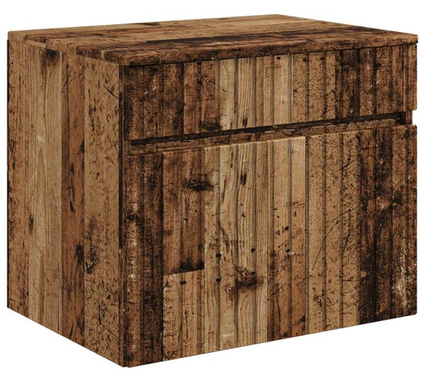 Fürdőszobai Szekrény Szett 4 pcs Antik Fa 103,5 x 15,5 x 70 cm