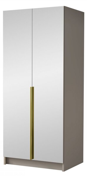 Ruhásszekrény Smagano III (kasmír + fekete) (tükörrel)