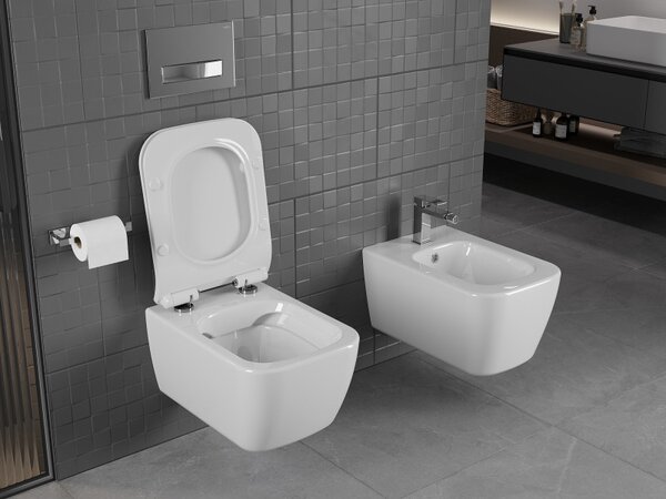 Mexen STELLA, akasztós wc lassan süllyedő WC-ülőkével, 51 x 35 cm, fehér, 30680800