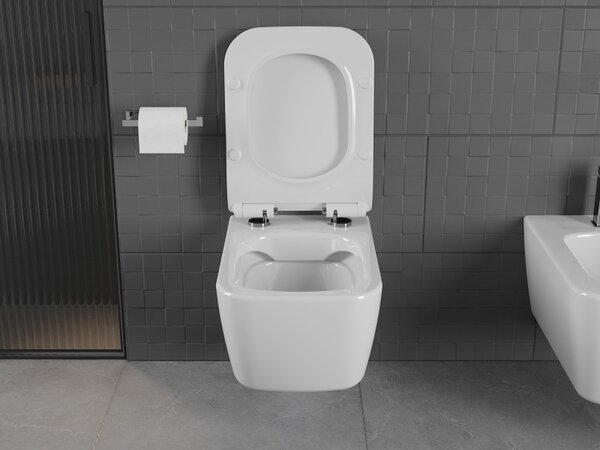 Mexen STELLA, akasztós wc lassan süllyedő WC-ülőkével, 51 x 35 cm, fehér, 30680800