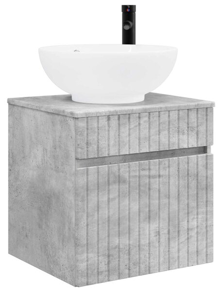 Fürdőszobai Szekrény Szett 4 pcs Betonszürke