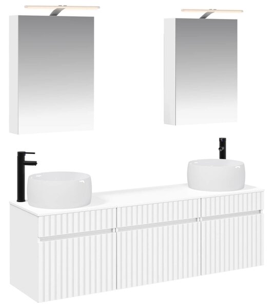 Fürdőszobai Szekrény Szett 5 pcs Fehér 50 x 14,5 x 70 cm
