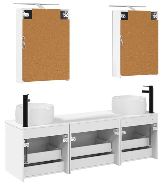 Fürdőszobai Szekrény Szett 5 pcs Fehér 50 x 14,5 x 70 cm