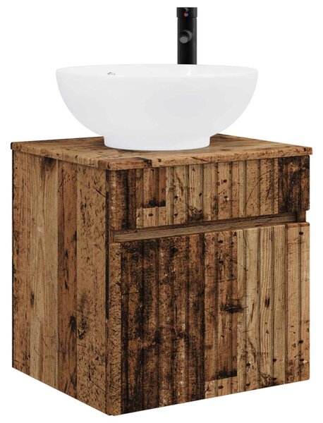 Fürdőszobai Szekrény Szett 4 pcs Antik Fa 103,5 x 15,5 x 70 cm