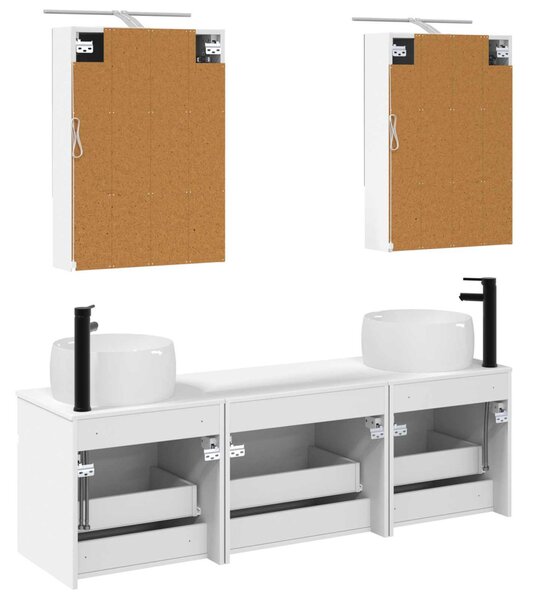 Fürdőszobai Szekrény Szett 5 pcs Fehér 50 x 14,5 x 70 cm
