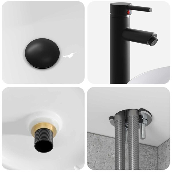 Fürdőszobai Szekrény Szett 4 pcs Betonszürke 100 x 14,5 x 70 cm