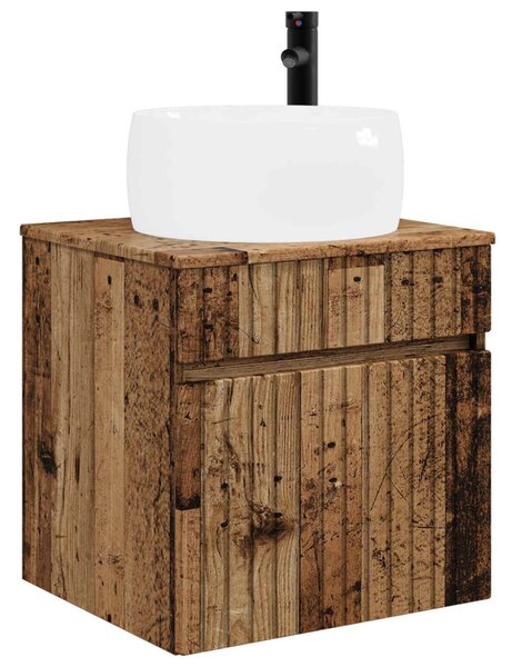 Fürdőszobai Szekrény Szett 5 pcs Antik Fa 50 x 14,5 x 70 cm
