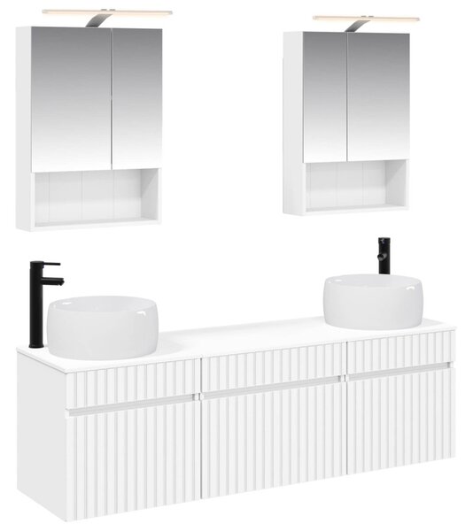Fürdőszobai Szekrény Szett 5 pcs Fehér 50 x 14,5 x 70 cm
