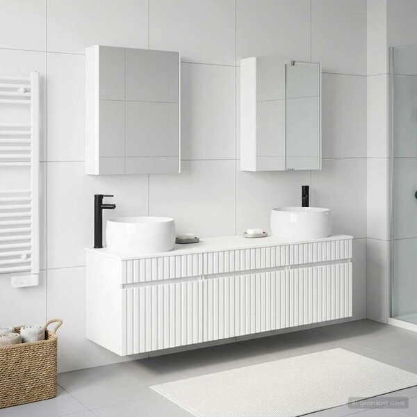 Fürdőszobai Szekrény Szett 5 pcs Fehér 53 x 15,5 x 70 cm