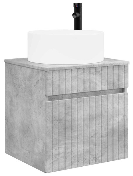 Fürdőszobai Szekrény Szett 4 pcs Betonszürke 100 x 14,5 x 70 cm
