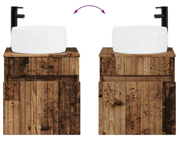 Fürdőszobai Szekrény Szett 5 pcs Antik Fa 53 x 15,5 x 70 cm