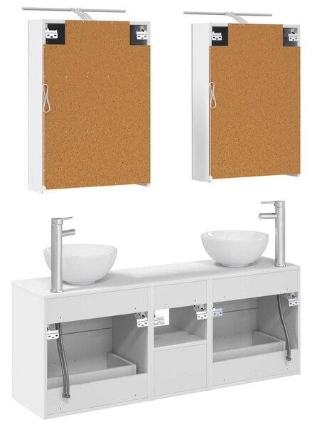 Fürdőszobai Szekrény Szett 5 pcs Fehér 50 x 14,5 x 70 cm
